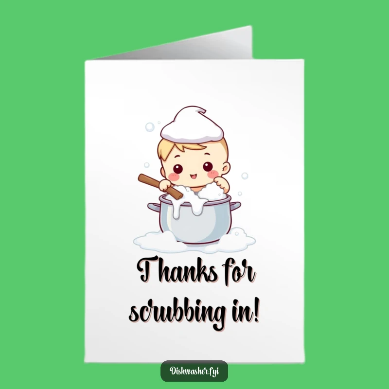 Free Printable Thank You Card: Cute Scrubber Character, Heartfelt DIY Downloadable Gift
