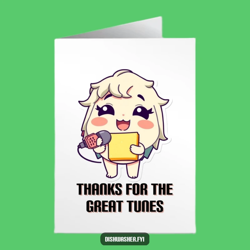 Free Printable Sponge Mic Thank You Card - Fun Downloadable DIY Gift