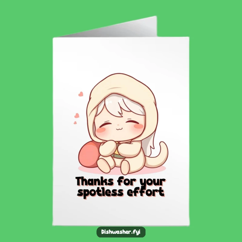 Free Printable Thank You Card: Spotless Satisfaction, Funny Downloadable Gift