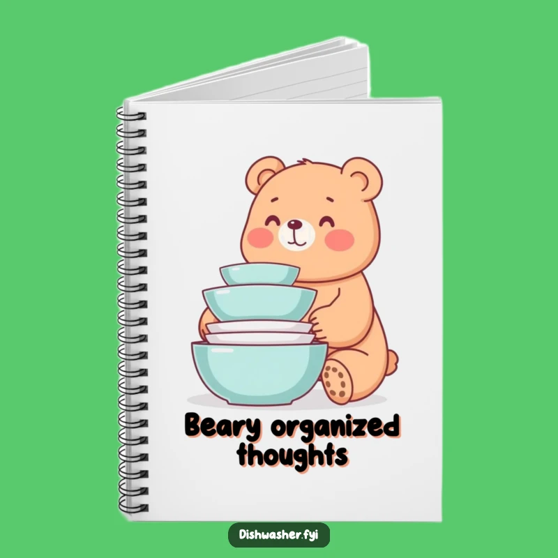 Funny Bear Dishes Notebook: Jot Down Tidy Thoughts, A Practical Funny Gift