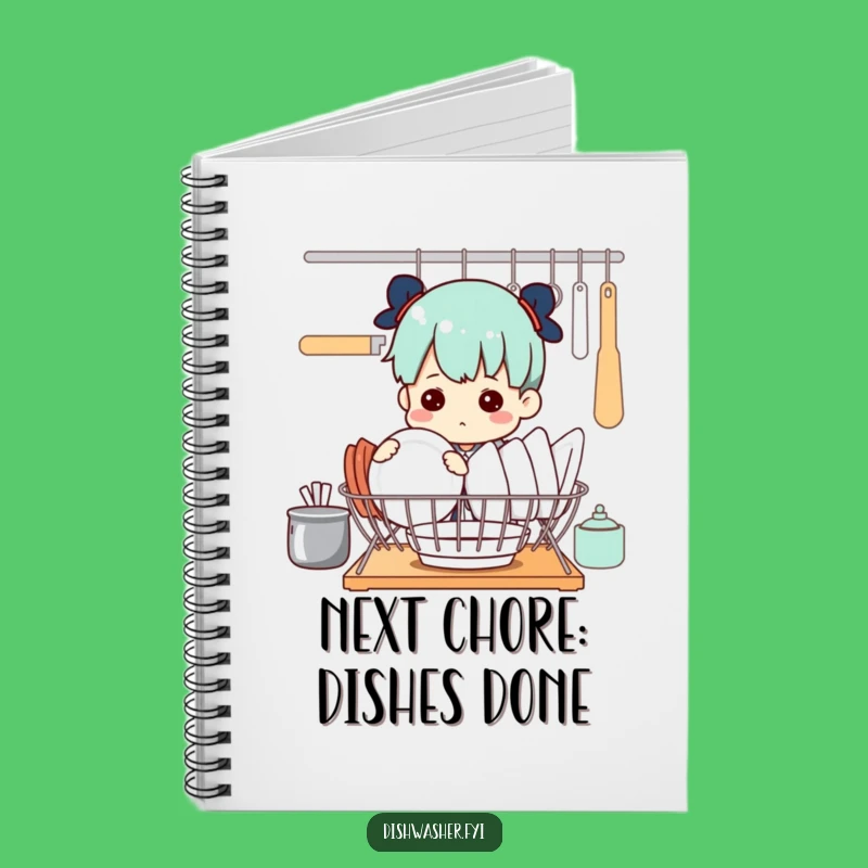 Funny Dish Arranger Notebook: Determined Character's Organized Thoughts Gift