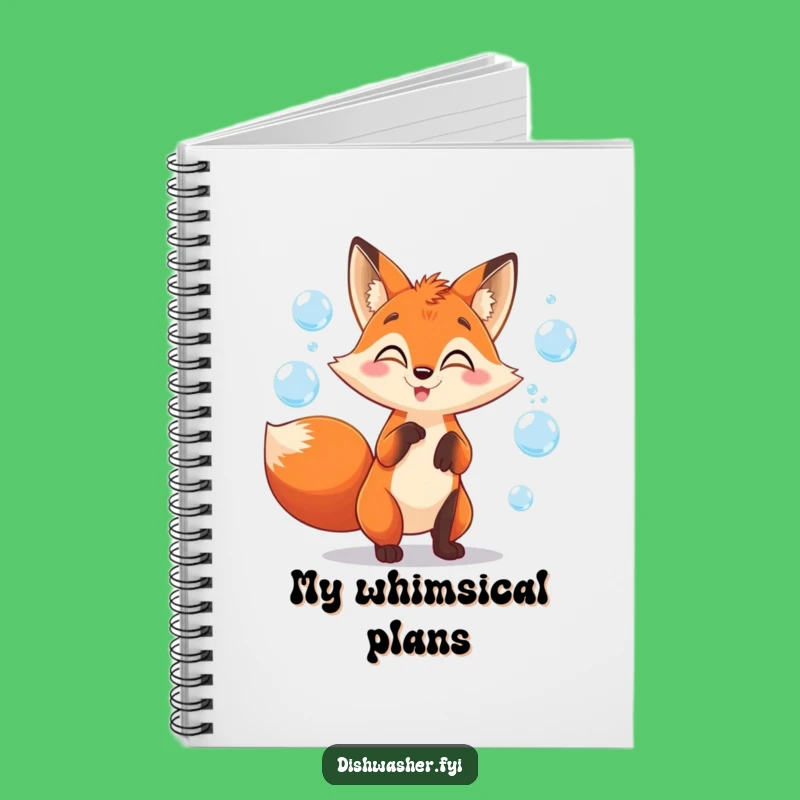 Funny Fox Juggling Bubbles Notebook: Jot Down Ideas with Playful Flair!