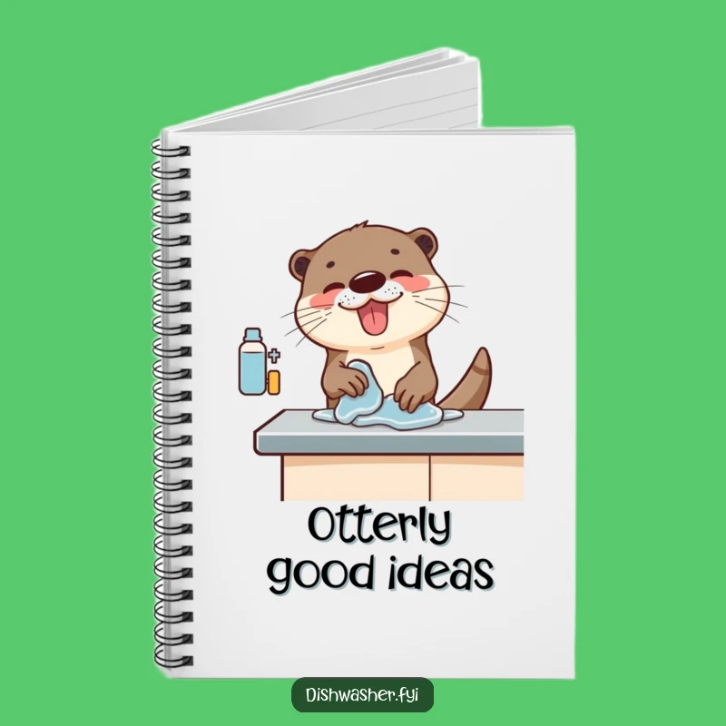 Funny Otter Cleaning Notebook: Jot Down Ideas with Enthusiastic Sea Mammal Focus, Your Perfect Funny Gift for Organizers