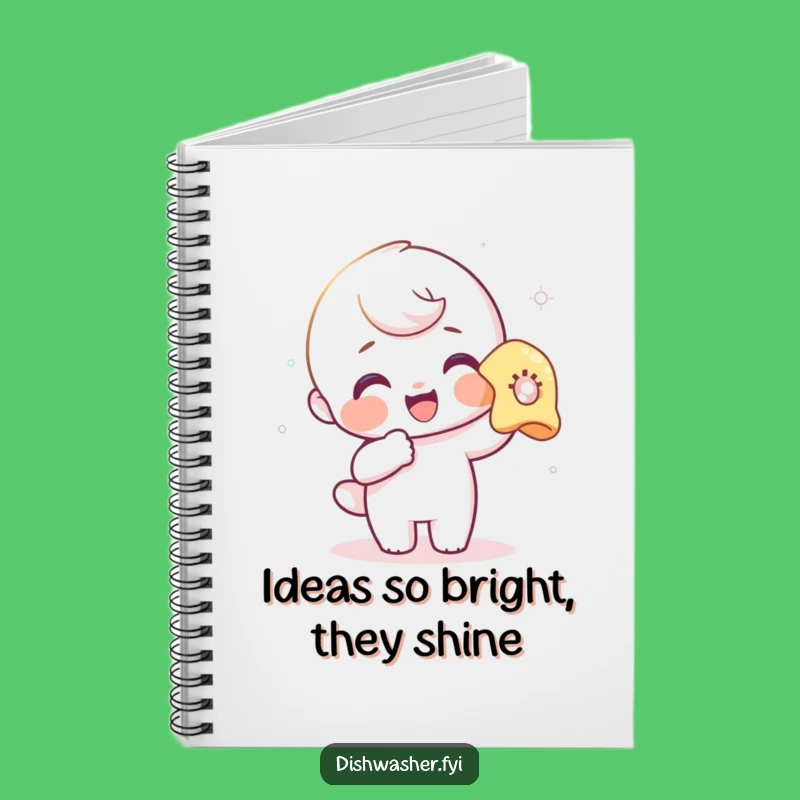 Funny Polishing Notebook: Delighted Character Cleaning Glass, Journal Humorous Gift for Ideas