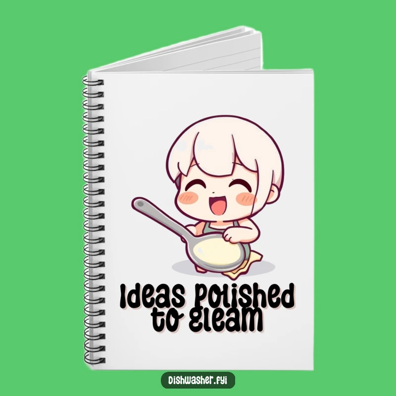 Funny Polishing Spoon Notebook: Jot Down Ideas with Sparkle