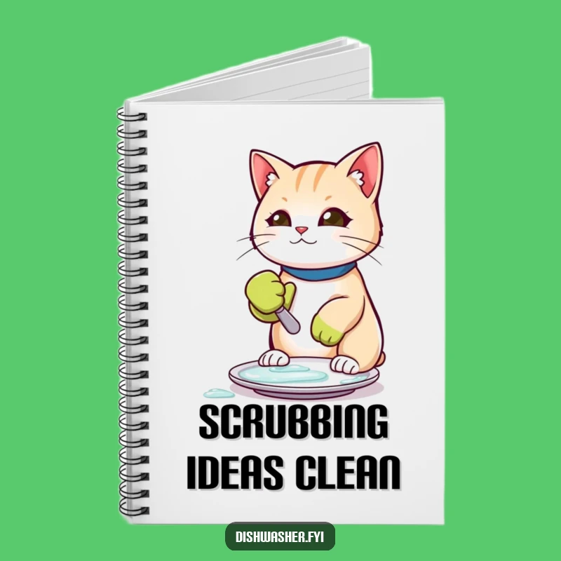 Funny Scrubbing Cat Notebook: Jot Down Ideas with Precision, A Practical Funny Gift