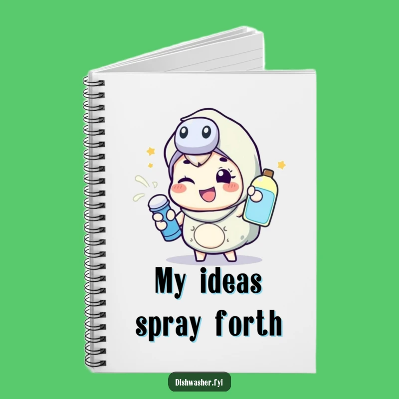 Funny Spraying Character Notebook: Energetic Journal for Happy Notes