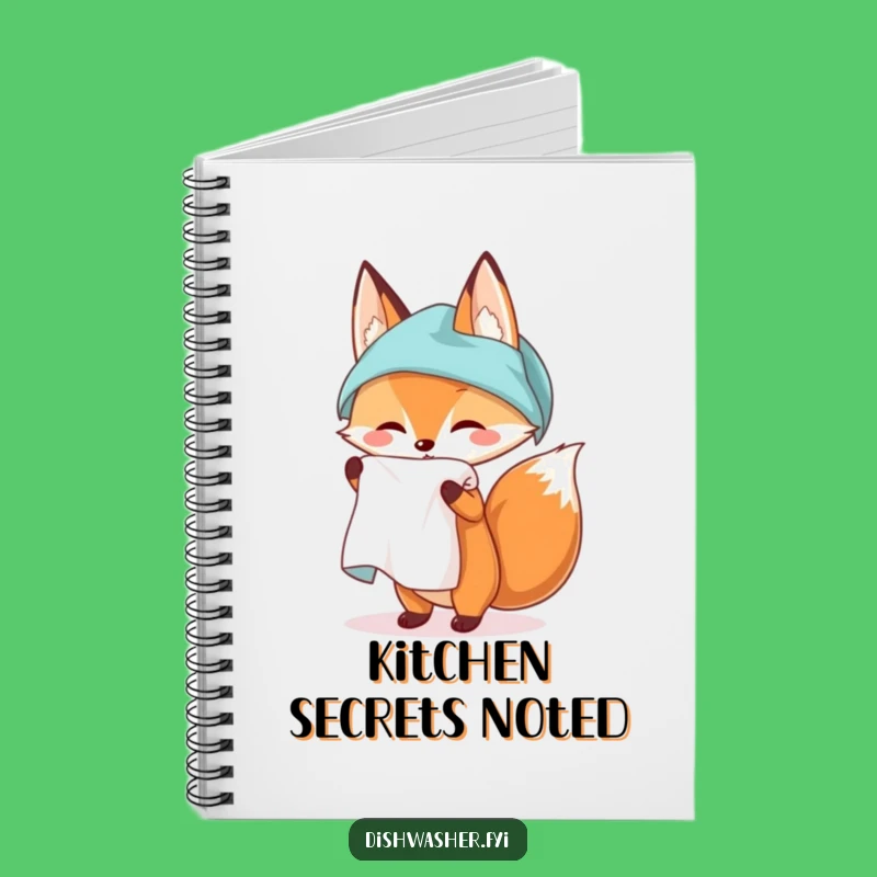 Funny Fox Kitchen Towel Notebook: Jot Down Notes with a Sly Vixen's Spotless Flair, Your Perfect Funny Gift for Organizers