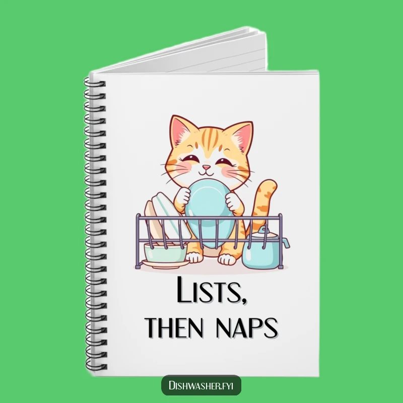 Funny Cat Journal: Hilarious Dish Organizer Notebook for Creative Ideas