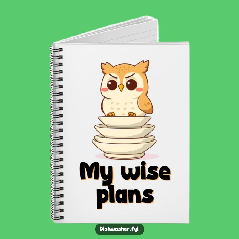 Funny Determined Owl Stacking Notebook, Organized Critter Journal, Hilarious Gift for Notes