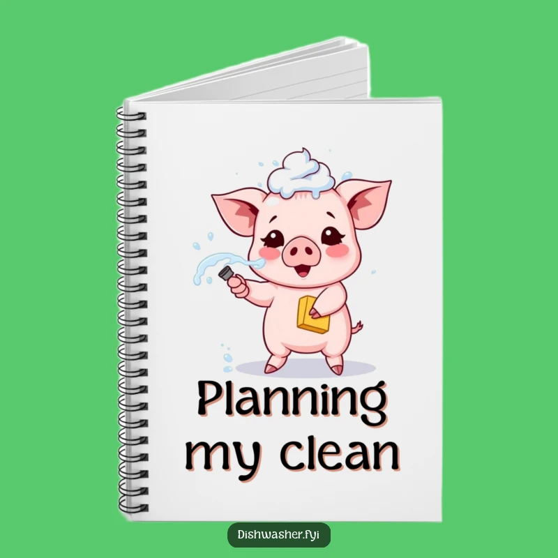 Funny Piglet Journal: Suds & Sparkle Notebook for Clean Ideas