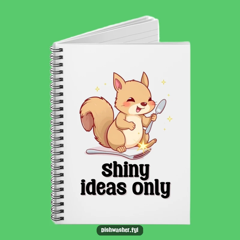 Funny Squirrel Journal: Woodland Cutlery Notebook for Organized Thoughts