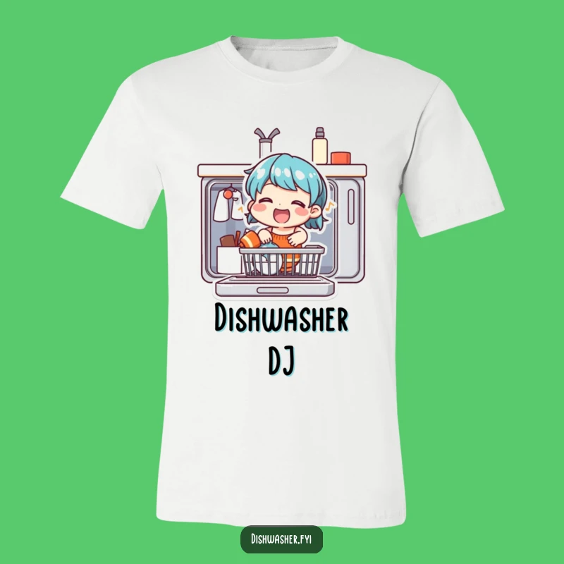 Funny Singing Dishwasher T-Shirt: Cheerful Character, Your Go-To Humor Apparel