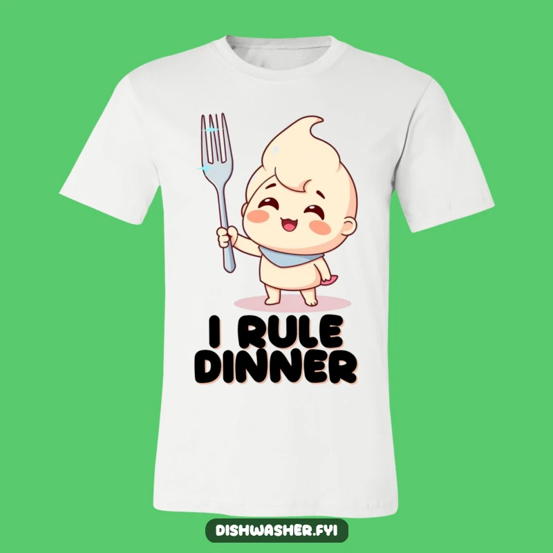Funny Fork Character T-Shirt: Sparkling Clean Victory, a Perfect Funny Gift