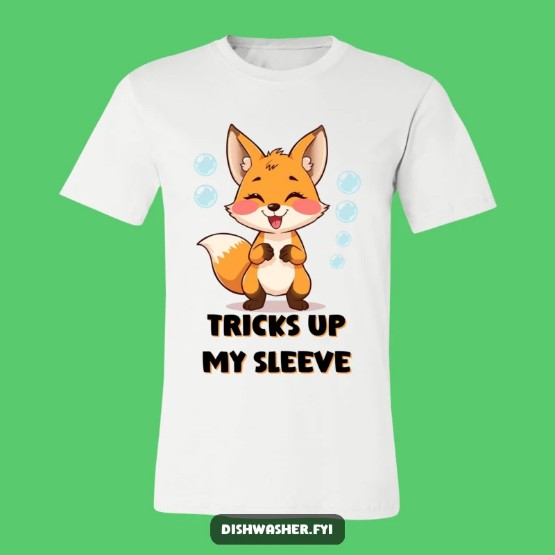 Funny Fox Juggling Bubbles T-Shirt: Playful Glee - Hilarious Tee!