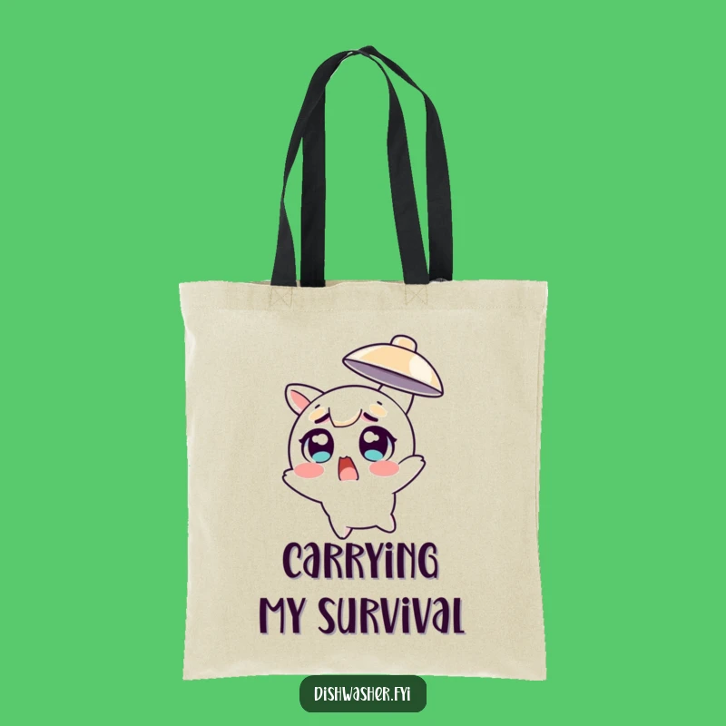 Funny Dodging Dish Tote Bag - Carry Your Survival!