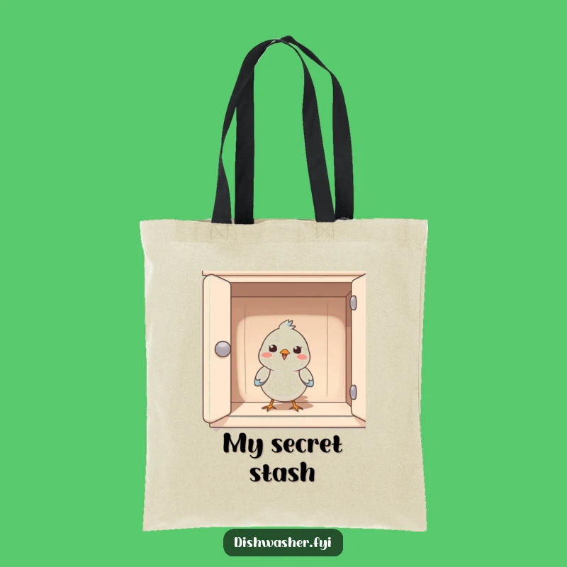 Funny Bird Cupboard Tote Bag: Carry Your Treasures with a Happy Avian Peek, A Charming Funny Gift