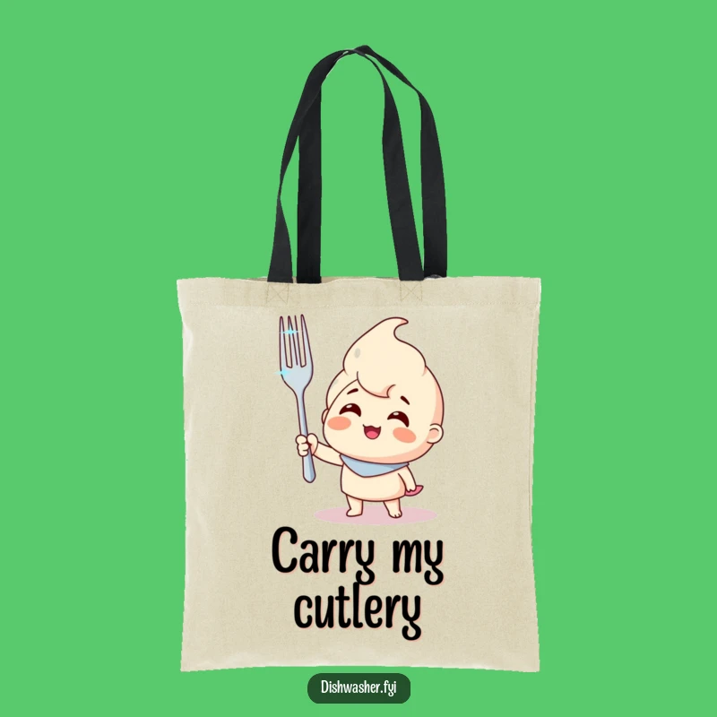 Funny Fork Character Tote Bag: Carry Your Triumphs with this Funny Gift