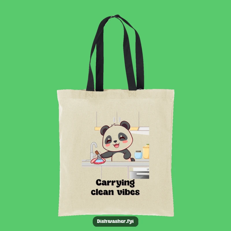 Funny Panda Tote Bag: Joyful Cleaner Bag, Eco-Friendly Panda Lover Gift