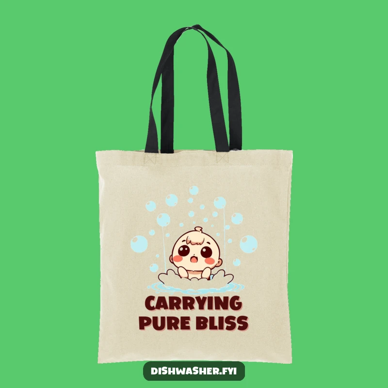 Funny Surprised Character Bubble Bath Tote Bag - Carry Your Humor